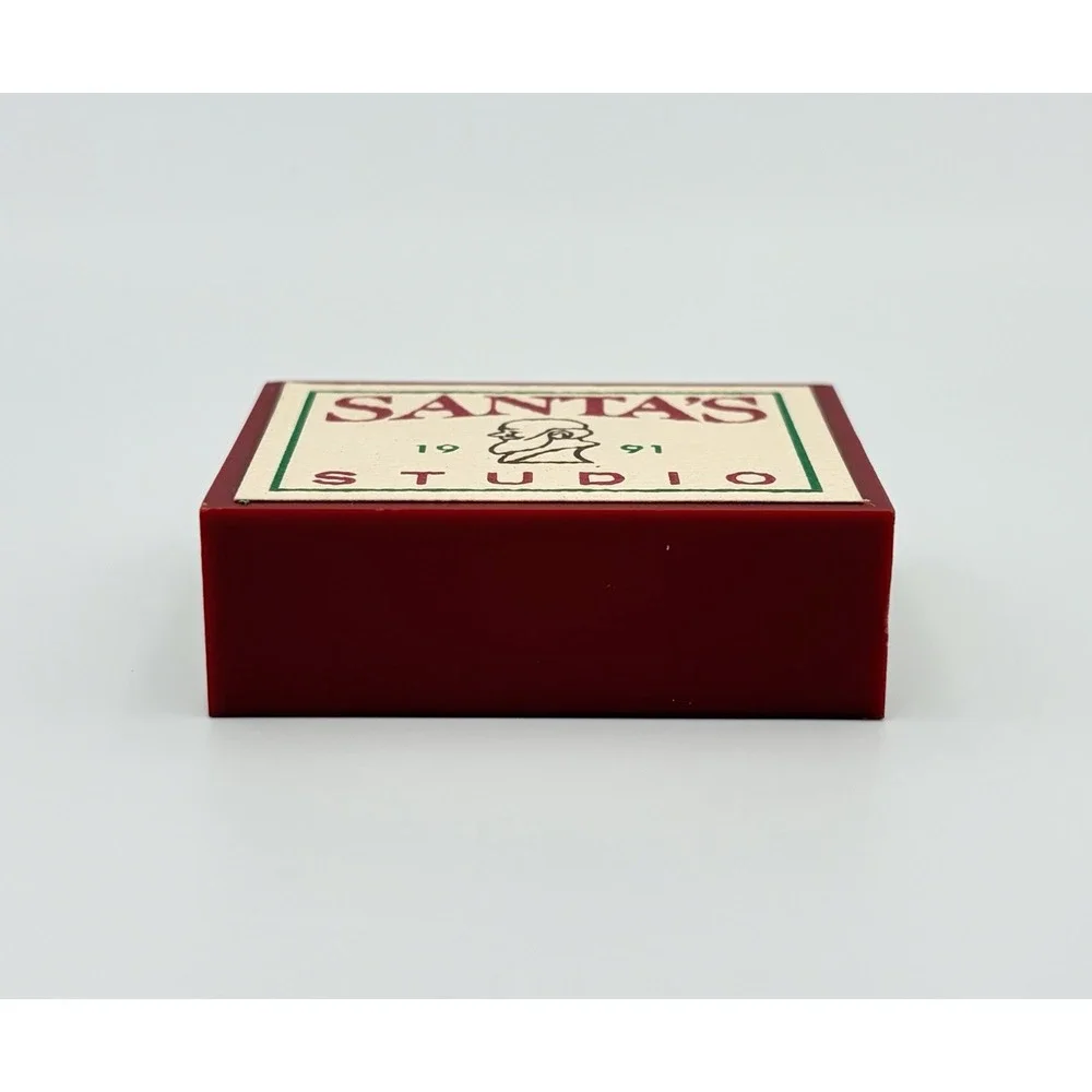 Hallmark Keepsake Ornament 1991 Matchbook Memories Santa's Studio Miniature VTG